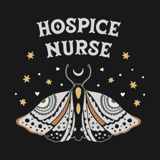 Hospice Nurse - Boho Butterfly Design T-Shirt