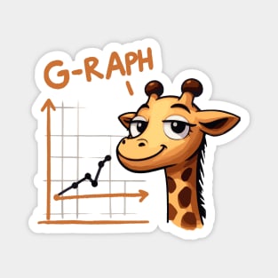 Graph Giraffe (Back Print) Magnet