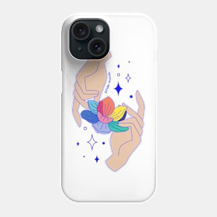 Pride month rainbow flower boho Phone Case