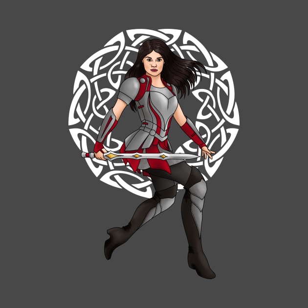 Lady Sif of Asgard - Celtic Background by ZionAngel