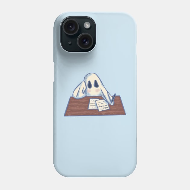 Ghostie Studying For Finals Phone Case by danyellysdoodles