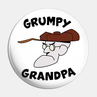 Grumpy Grandpa (white) Pin