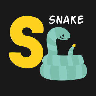 Snake alphabet S funny T-Shirt