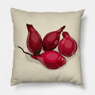 Shallot cartoon illustration Pillow