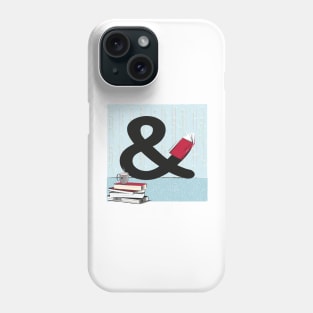 Ampersand enjoying reading. Phone Case