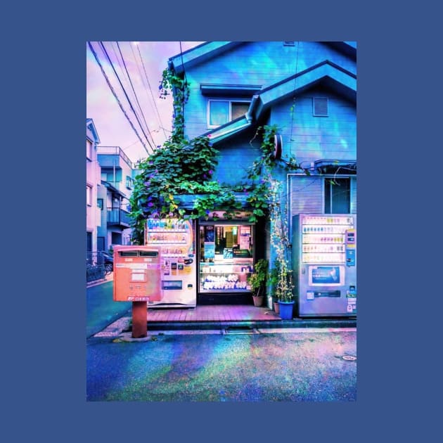 Vaporwave Japanese Vending Machine Alley by isarol