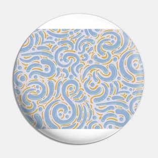 Modern Vibrant Abstract Paisley Pin