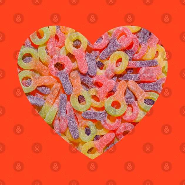 Sour Keys Candy Photo Heart by love-fi