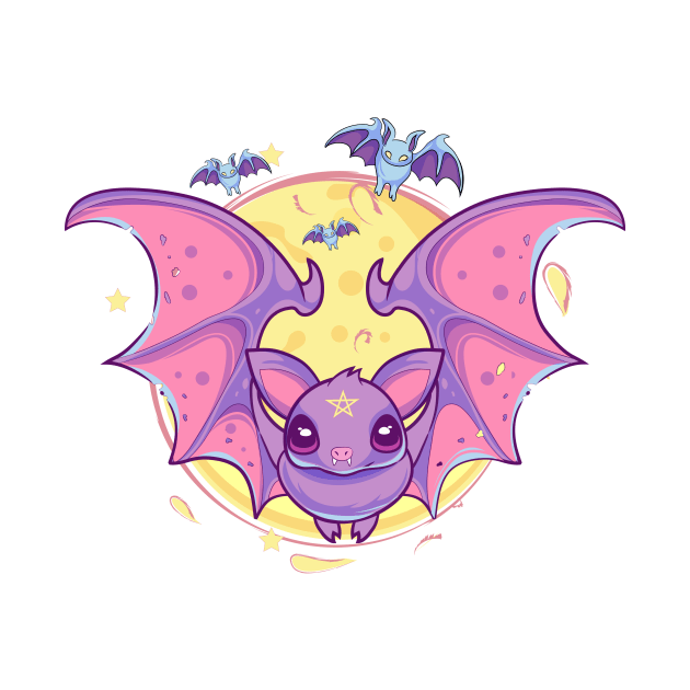 Kawaii Bat Pastel Goth by DionArts