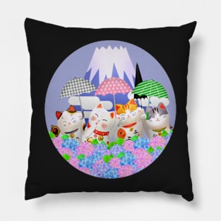 Maneki Neko Rainy Season Pillow