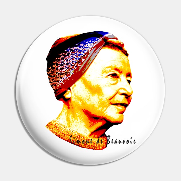 Simone de Beauvoir Pin by mindprintz