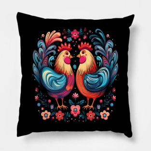 Chicken Couple Valentine Pillow