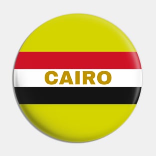 Cairo City in Egyptian Flag Colors Pin