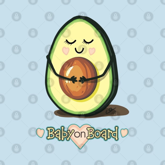 Baby on Board Avocado Mama by ElephantShoe