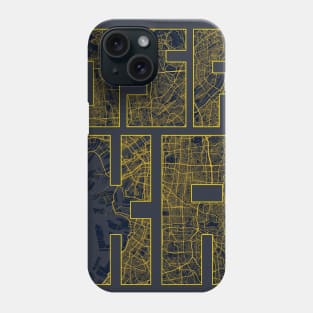 Osaka, Japan City Map Typography - Gold Art Deco Phone Case