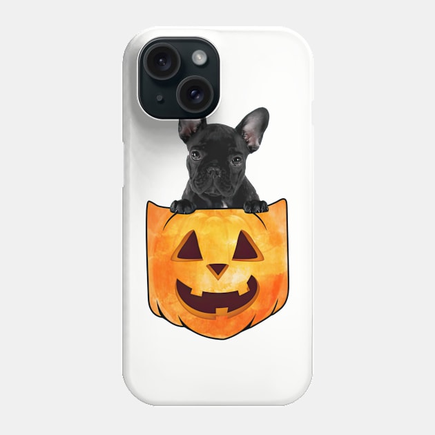 French Bulldog Dog In Pumpkin Pocket Halloween Phone Case by TATTOO project