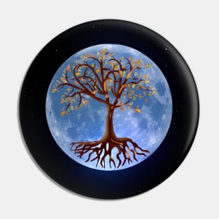 Tree of Life and Full Moon Pin