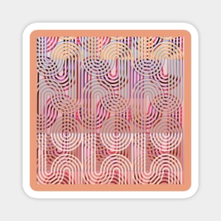 Waves pattern bright colorful interlaced Magnet