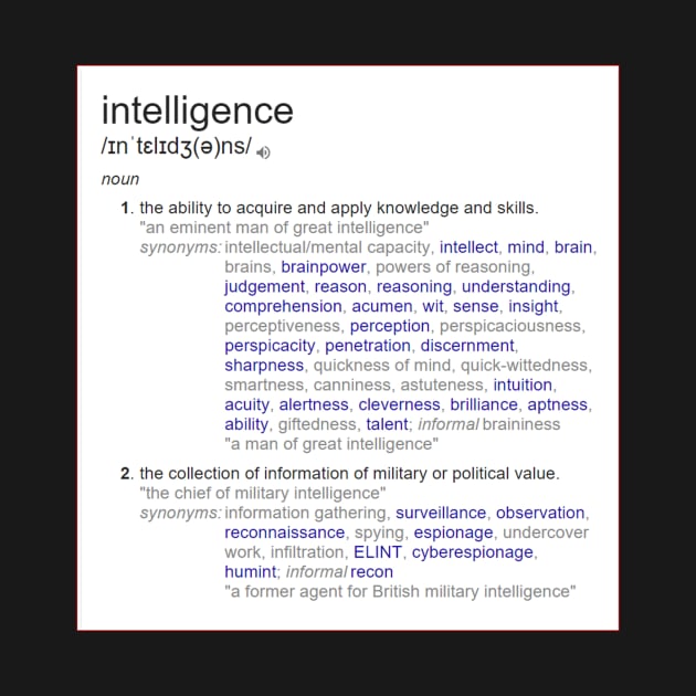 What intelligence means ? by fantastic-designs