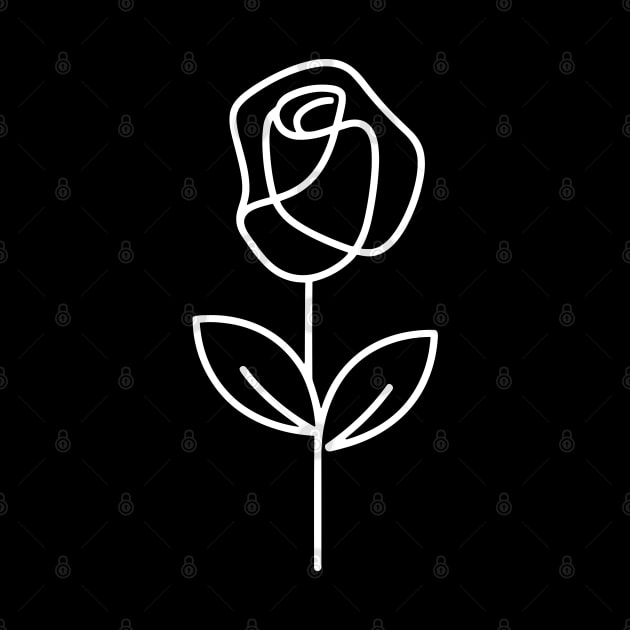 Single Rose (White) by Hawal Cases