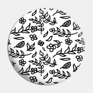 black and white floral print Pin