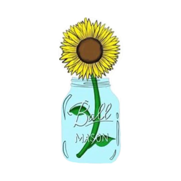 Sunflower in a Mason Jar by Meg-Hoyt
