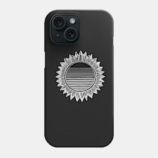 Sunflower sun retro outrun simple sticker Phone Case