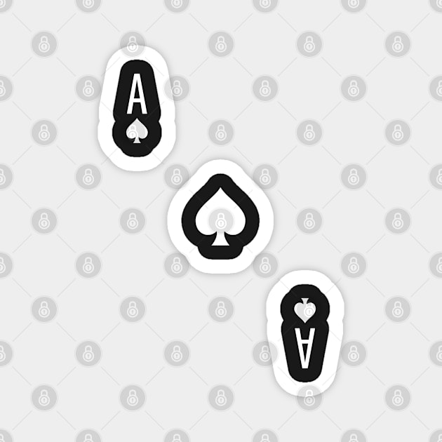 Ace of Spades - Playing Card Design Magnet by ScienceCorner