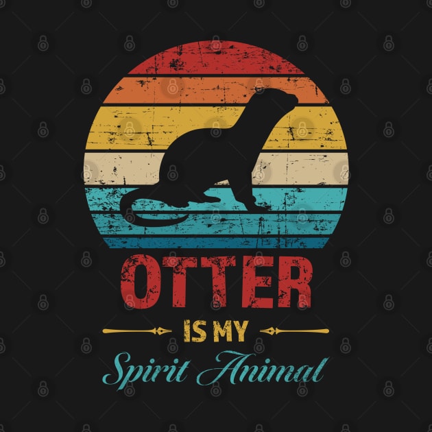 Otter is my Spirit Animal, Cute Wildlife Love, Funny quote humor for otter lover by Printofi.com