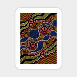 Aboriginal Art - Twin Rivers Magnet