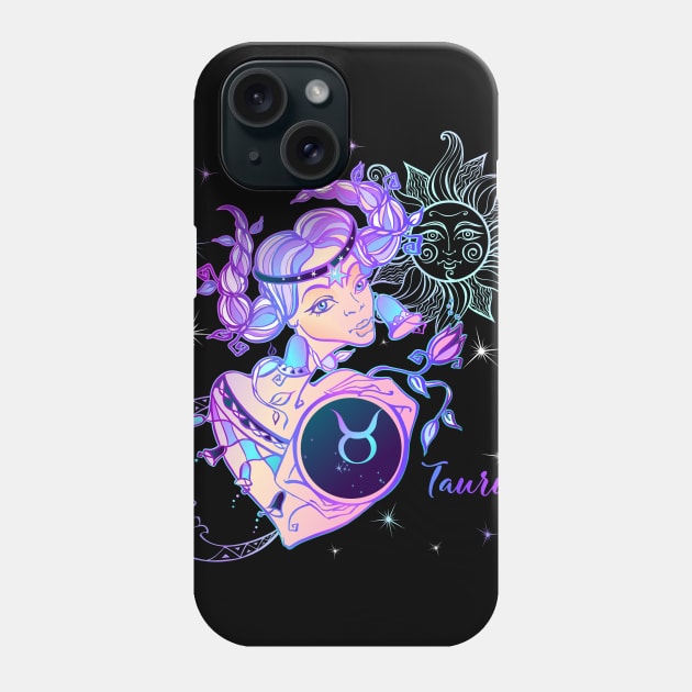 Taurus Astrology Horoscope Zodiac Birth Sign Gift for Women Phone Case by xena