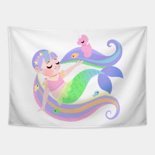 Rainbow Mermaid Tapestry