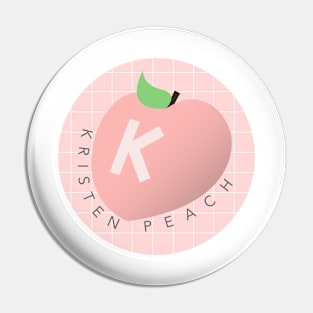 official "kristen peach" logo Pin