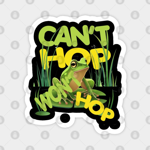 Can't Hop Won't Hop Magnet by Debrawib