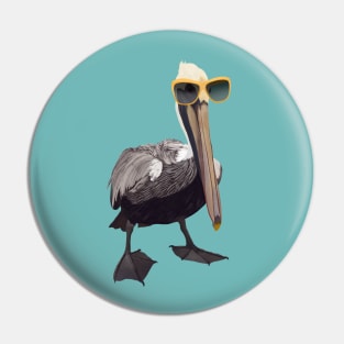 Cool Pelican With Sunglasses Pin