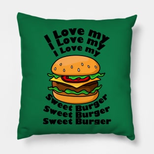 Sweet Burger T-shirt Pillow