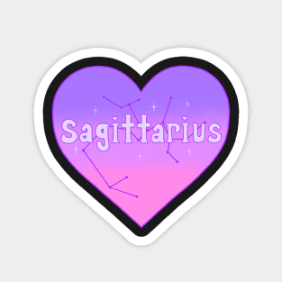 Sagittarius Constellation Heart Magnet