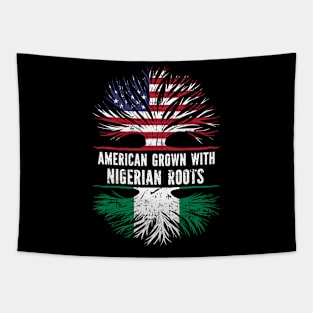 American Grown with Nigerian Roots USA Flag Tapestry