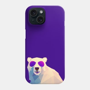 Cool Low Poly Polar Bear wearing Sunglasses Phone Case