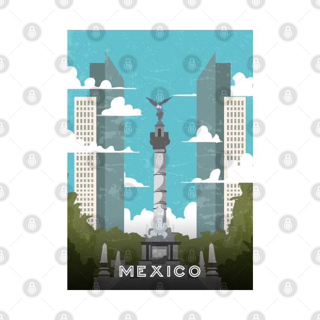 Mexico, Mexico. Retro travel poster by GreekTavern