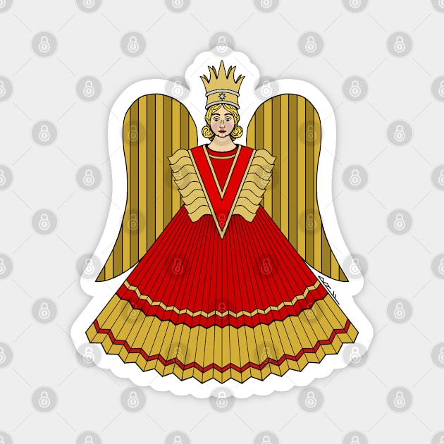 Nuremberg Christmas Angel Magnet by AzureLionProductions