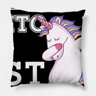 Straight Outta 1st Grade Unicorn Back To School Gift Pillow