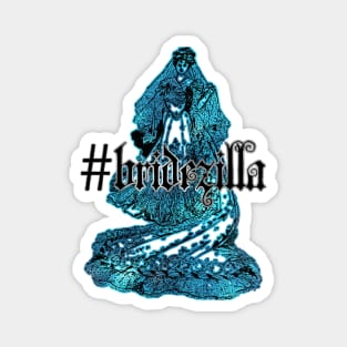 Gothic Bridezilla blue Magnet