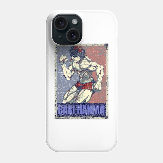 Baki Hanma in Hope and Distressed Phone Case by DeathAnarchy