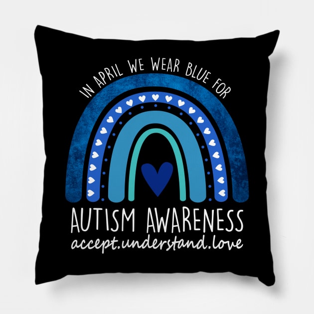 Autism Awareness day Autism Acceptance  Rainbow Pillow by abdelmalik.m95@hotmail.com