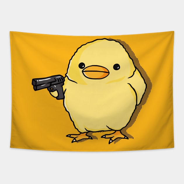 Chicken guns cute yellow chicken with baseball cap Ornament by Norman W -  Pixels