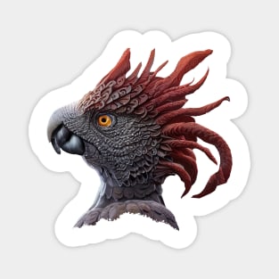 Bird phoenix red fire feathers Magnet