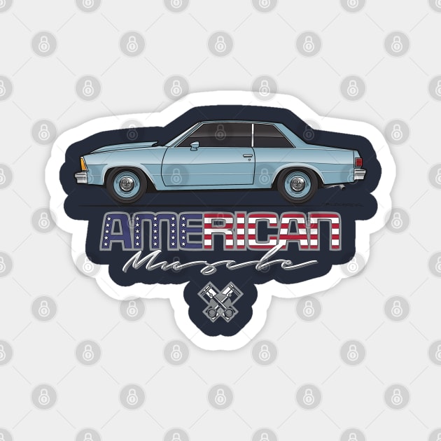 Ligh Blue American Muscle Magnet by JRCustoms44