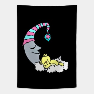 Bedtime Moon Bear Tapestry