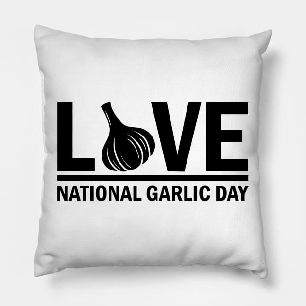 National Garlic Day Pillow by valentinahramov